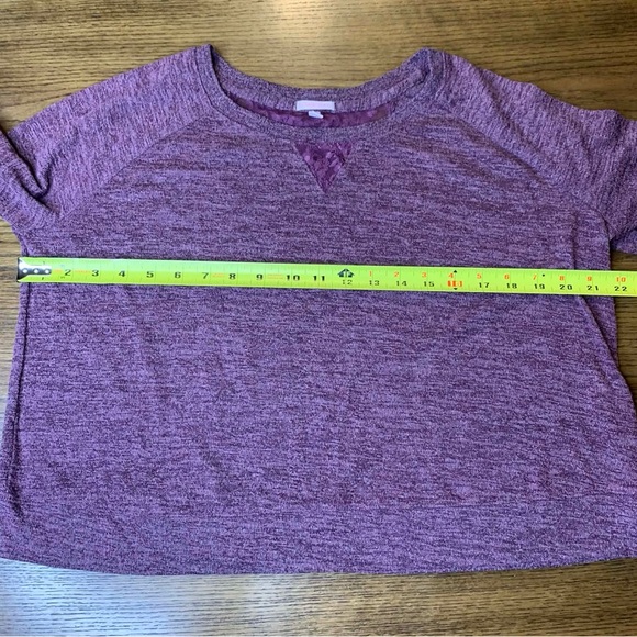 Victoria's Secret Sweater Womens Size Medium Purple Heather Knit Pullover Top - Picture 3 of 8